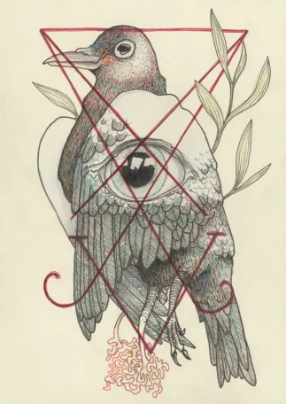 Ink on paper, 15 x 21 cm